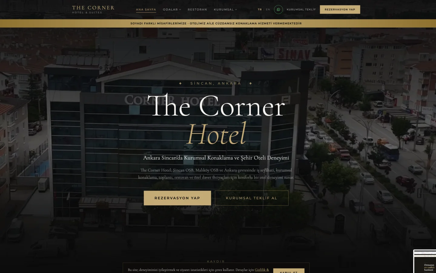 The Corner Hotel masaüstü görünümü