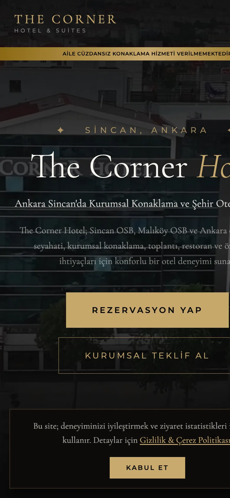 The Corner Hotel mobil görünümü