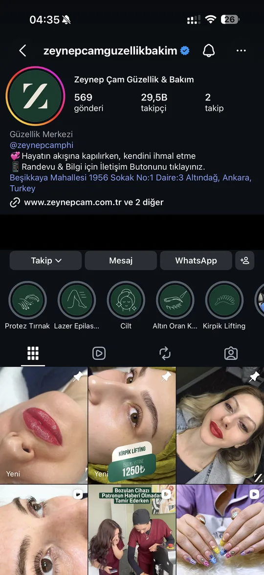 Zeynep Çam Güzellik & Bakım